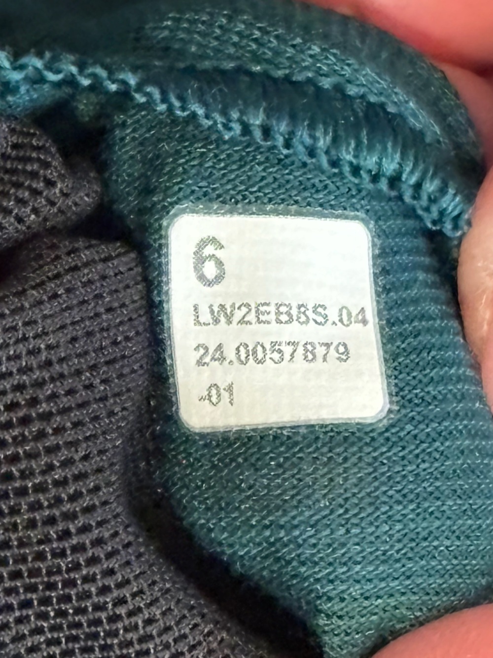 lululemon athletica teal lined pattern Strappy Sports Bra women’s size 6 - Picture 7 of 8